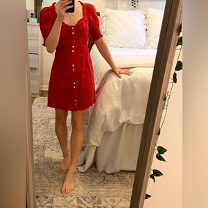NWOT Red Zara dress WORN ONCE